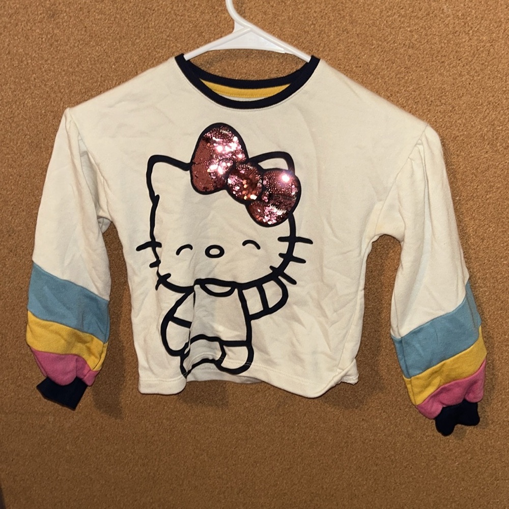 365 kids little girls hello kitty long sleeve shirt size 6